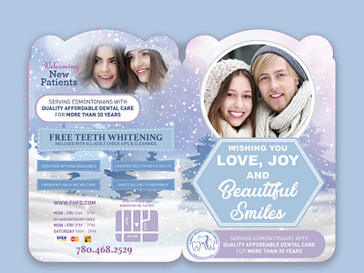 Dental Mailer Winter theme dental care dental clinic graphic design mailers print design