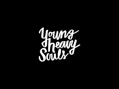 Young Heavy Souls Logotype band bold script detroit electronic hand drawn hand lettering hip hop lettered lettering lettering artist lettering logo logo logo design logo designer logotype script script lettering young heavy souls