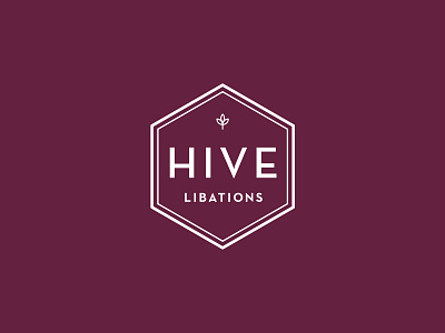 Hive Libations Logo alcohol alcohol branding branding cocktails drinks herbs hexagon hive libations logo logo design plant