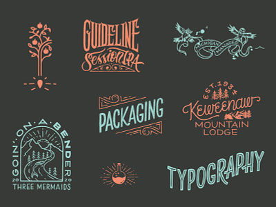 2019 Work Part 3 apple tree beer beer branding bend branding drawing hand drawn hand lettering harrypotter illustration keweenaw lettering michigan mountain oregon owl potion river trees typography