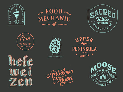 2020 Work Part 3 antelope canyon apothecary chaga dog logo food logo hand lettering healthy hefeweizen illustration lettering logo marquette moose realtor sacred script lettering soup tattoo tattoo logo upper peninsula