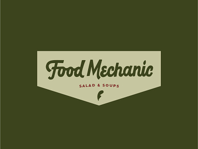 Food Mechanic Logo Outtake branding food hand drawn hand lettering health food healthy illustration leaf lettering logo logodesign logotype mechanic organic salad script soup sustainable typography vintage