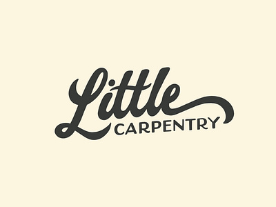 Little Carpentry Logo carpentry hand drawn hand lettering hand script lettering logo logo lettering logotype script logo typography vintage vintage script
