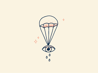 Tattoo Flash Eyeball Balloon cream crying eyeball eyeball hand drawn hot air balloon illustration monoline monolinear navy salmon simple sparkles stipple tattoo tattoo art tattoo design tattoo flash