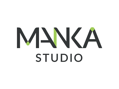 Manka studio logo design graphicdesign green identity logo minimalism studio