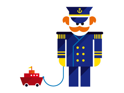 Captain boat captain fun humor icon illustration moustache pictogram ship uniform