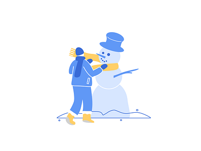 10/12: Do You Want To Build A Snowman? blue character holiday illustration snowman vector winter