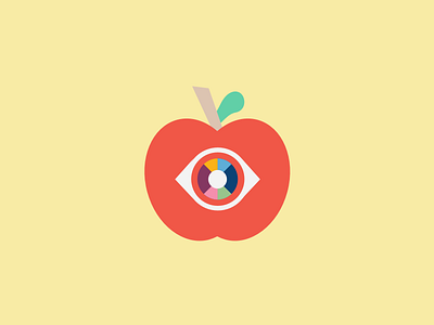 The apple of my eye apple eye illustration