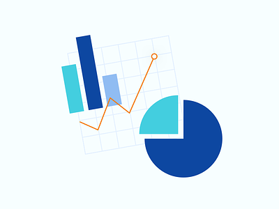 Reports chart data illustration product report stats vector