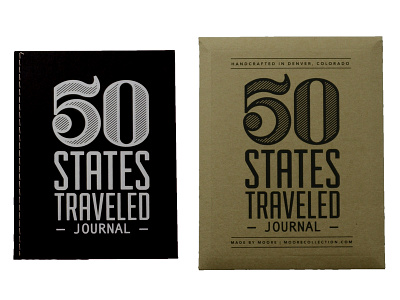 50 States Traveled Journal books fifty states journal lettering print screen print travel typography usa