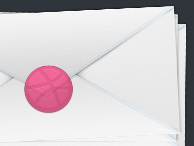 Dribbble Mail cire dribbble enveloppe mail rose