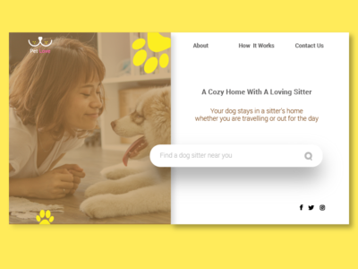 Daily UI 003 -Landing Page dailyui 003 design dogsitter landing page muzli uidesign uiux website