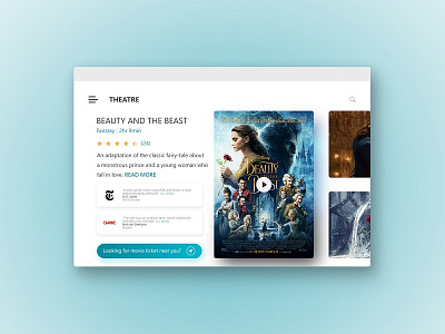 THEATRE - Movie Ticket Web Design freebie movie responsive theatre ticket webapp webdesign website