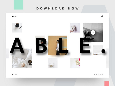 ABLE. Minimal Website Template UI able blog clean free freebie minimal simple ui ux webdesign white