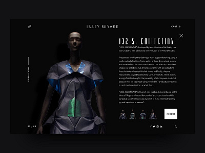 ISSEY MIYAKE - Modern Fashion Webdesign UI ecommerce fashion homepage issey miyake modern slider trend ui ux