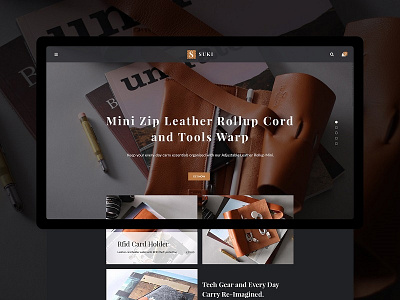 Sneak peek - HOME ecommerce featured history homepage leather minimal product slider sneak peek uidesign user interface