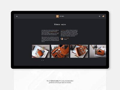 Sneak peek - ABOUT US about us ecommerce featured gallery history leather minimal sneak peek team uidesign user interface