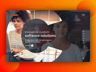 Cohash android branding coahash web template creative design software company ui ux design web design