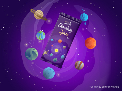 Dairy Milk Chocolaty Space Bar - Dribble Redesign Wrapper