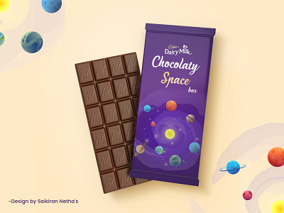 Dairy Milk Chocolaty Space Bar - Dribble Redesign Wrapper