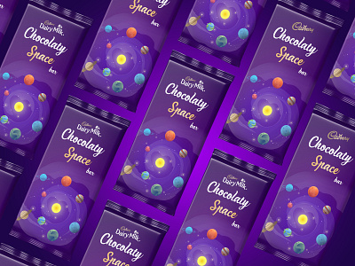 Dairy Milk Chocolaty Space Bar - Dribble Redesign Wrapper