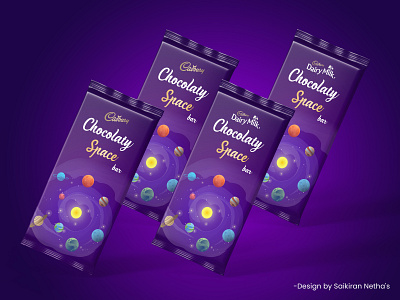 Dairy Milk Chocolaty Space Bar - Dribble Redesign Wrapper