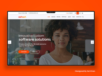 Cohash Homepage UI Design