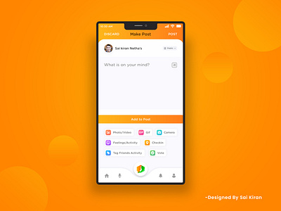 Mobile app make post design