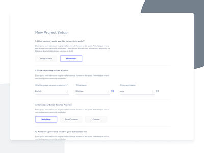 Audmatic/Speeckit.io - Project setup app clean clean ui flat form form design interface ui web web design