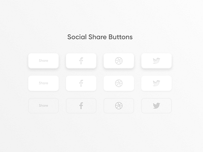 Daily UI Challenge #010 - Social Share Buttons buttons daily 100 challenge dailyui share share button social