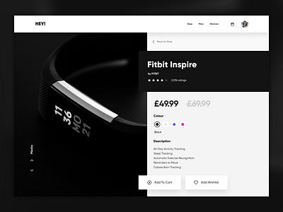 Daily UI Challenge #012 - Store Item clean dailyui dailyuichallenge dark dark ui ecommerce ecommerce design ecommerce shop flat interface ui website