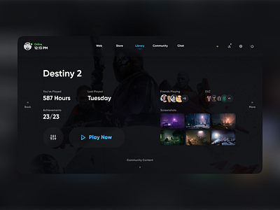 Steam UI designs, themes, templates and downloadable graphic