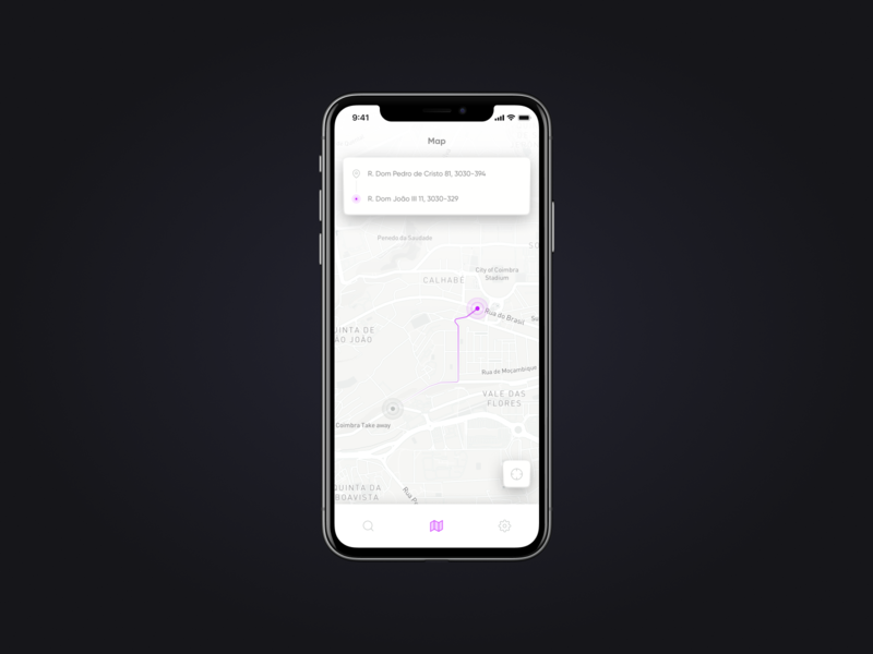 Daily UI Challenge #029 - Map app clean dailyui directions gps interface ios app design light theme map maps mobile app mobile app design mobile ui navigation