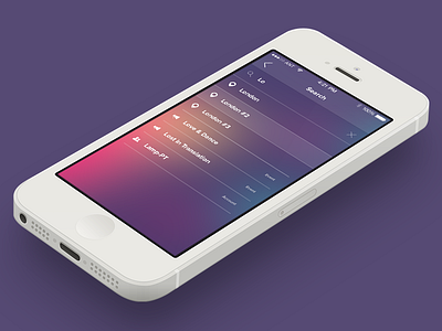 Search Results app flat interface ios ios7 iphone mobile results search ui