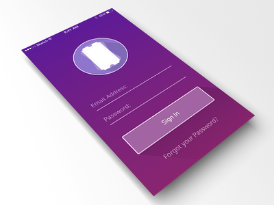 Sign In confirm flat form input interface ios7 password shadow sign in ticket ui user