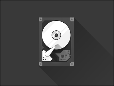HD Drive dark disk flat hd disk icon simple