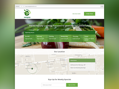 Evergreen Landing Page clean cta green landing page map market minimalistic signup