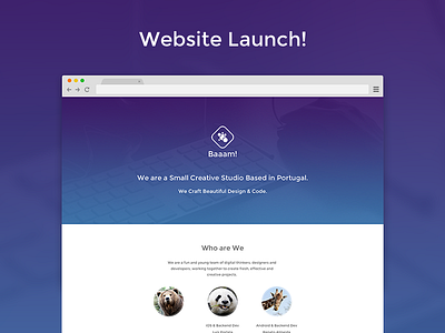 Baaam! - New Design Studio clean design landing page studio website work