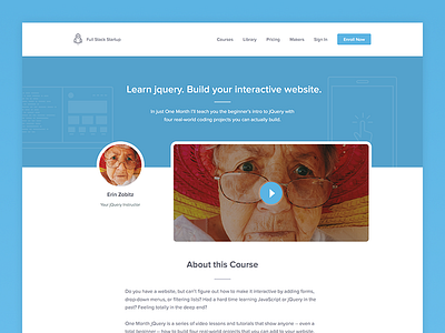 Full Stack Startups Course Page clean course illustration learn minimalistic simple ui visual design web design