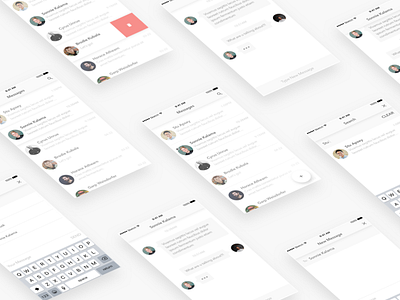 Message Experience for iOS app chat clean concept experience ios message minimal