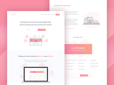 Fireside Landing Page clean cta illustrations landing page marketing product design ui