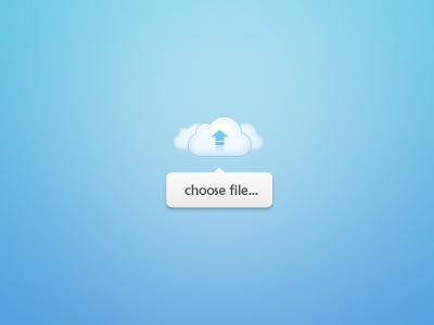 Upload blue button cloud ui upload website