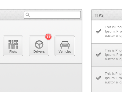 Dashboard backoffice dashboard interface navigation search thumbnail tips ui web design