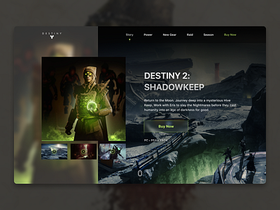 Daily UI Challenge #003 - Landing Page - Destiny destiny destiny2 landing page ui web web design website