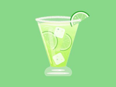 Skinny Margarita cocktail drinks food green illustration summer