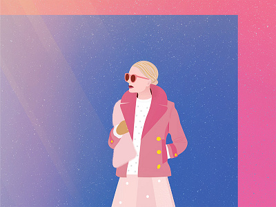 NY Street Style clothes fashion girly green illustration nature pink style winter