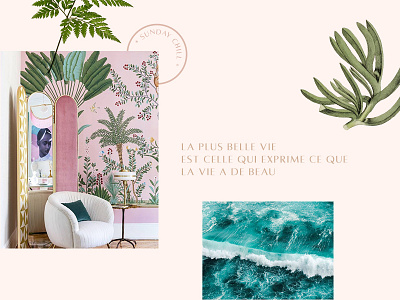 Moodboard #1 : Sunday Chill chill inspiration moodboard nature ocean pink