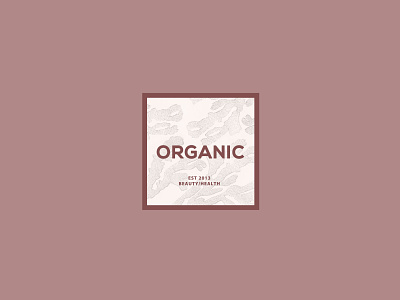 Organic beauty botanical branding health logo nature organic pink texture