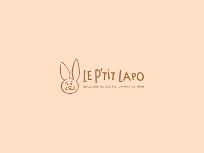 Cream Lapo branding food kids logo rabbit typography