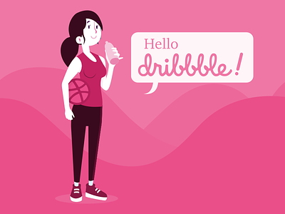 Dribbble Debut! debut flat flat design illustration inkscape monochrome vector